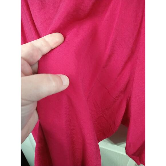 Catherines Woman 5X Pink Tunic Blouse 3/4 Sleeve Paisley Open Embroidery... - Picture 11 of 12